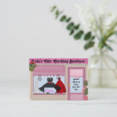 シックなブティックの名刺 名刺 (スタンド正面)