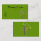 シックなブティックの緑の名刺 名刺 (正面/裏面)