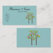 シックなブティックの青い名刺 名刺 (正面/裏面)