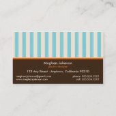 シックなブティックデザイナー名刺: オレンジか青 名刺 (裏面)