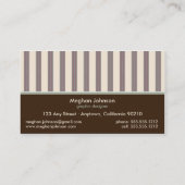 シックなブティックデザイナー名刺: ラベンダー 名刺 (裏面)