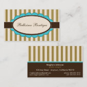 シックなブティックデザイナー名刺: 水 名刺 (正面/裏面)