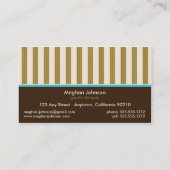 シックなブティックデザイナー名刺: 水 名刺 (裏面)