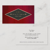 シックなブフェイクティックレッドスネークスキンブラックエンブレム 名刺 (正面/裏面)