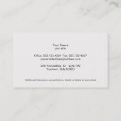 シックなブフェイクティックレッドスネークスキンブラックエンブレム 名刺 (裏面)