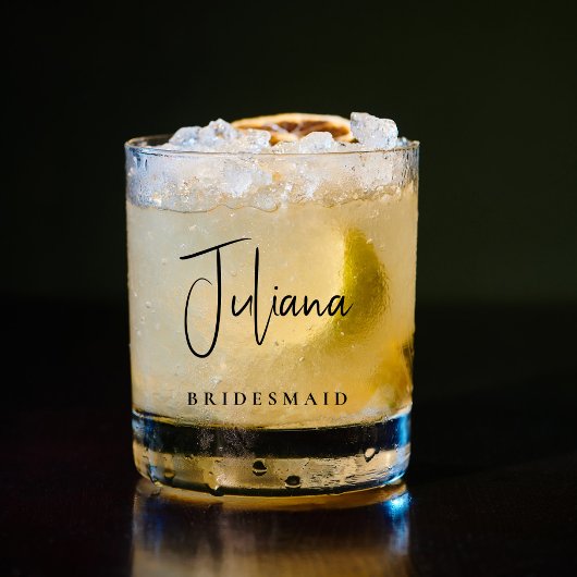 シックなブライデスメイドブライダルバチェロレッテ ウイスキーグラス