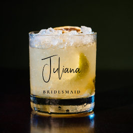 シックなブライデスメイドブライダルバチェロレッテ ウイスキーグラス