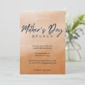 シックなブラウンウォーターカラーマザーズデイ招待状 招待状 (スタンド正面)