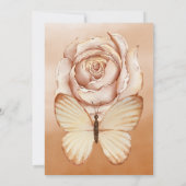 シックなブラウンウォーターカラーマザーズデイ招待状 招待状 (裏面)