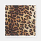 シックなブラウンクリームヒョウ スタンダードランチョンナプキン (正面)