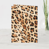 シックなブラウンクリームレオパード カード (裏面)