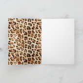 シックなブラウンクリームレオパード カード (内部)