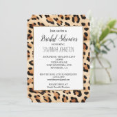 シックなブラウンクリームレオパード 招待状 (スタンド正面)