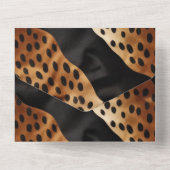 シックなブラウンブラックウェスタンコウィド オールインワン招待状 (裏面)