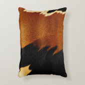 シックなブラウンブラッククリームウエスタンコウィド アクセントクッション (正面(垂直))