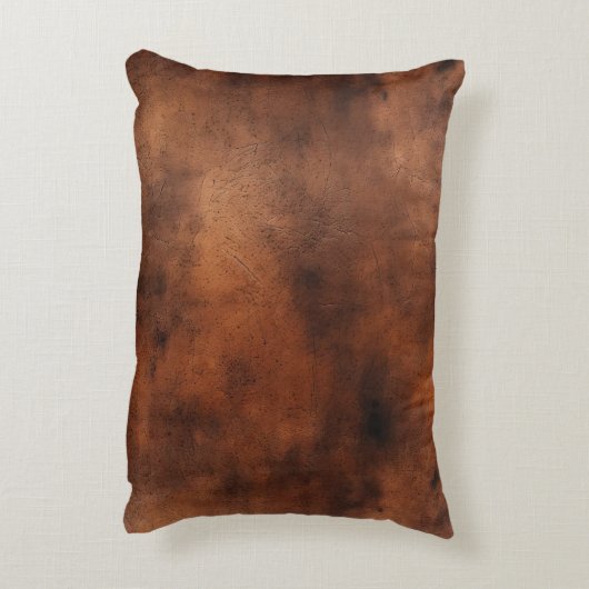 シックなブラウンブラッククリームウエスタンコウィド アクセントクッション (裏面(縦))