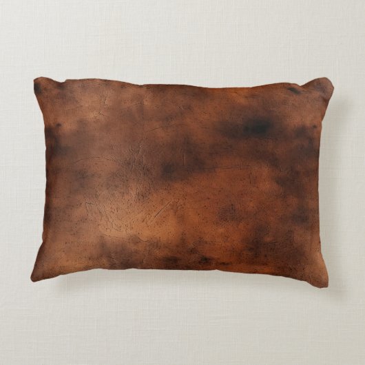 シックなブラウンブラッククリームウエスタンコウィド アクセントクッション (裏面)