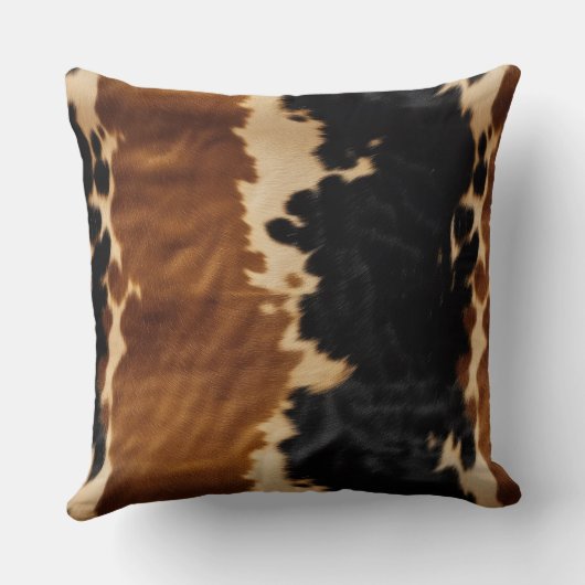 シックなブラウンブラッククリームウエスタンコウィド クッション (裏面)