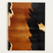 シックなブラウンブラッククリームウエスタンコウィド プランナー手帳 (正面)