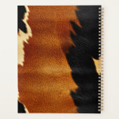 シックなブラウンブラッククリームウエスタンコウィド プランナー手帳 (裏面)