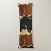 シックなブラウンブラッククリームウエスタンコウィド ボディピロー (裏面 (縦))