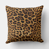 シックなブラウンレオパードのプリントシャイン クッション (裏面)