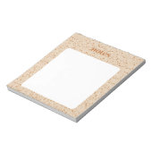 シックなブラウン水玉模様文房具 ノートパッド (回転)