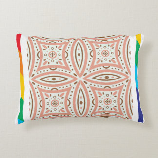 シックなブラウン&ピンクパターンアクセントピローホームデコール アクセントクッション