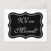 シックなブラケット形状の移動はがき |引っ越した! 案内ポストカード (正面)