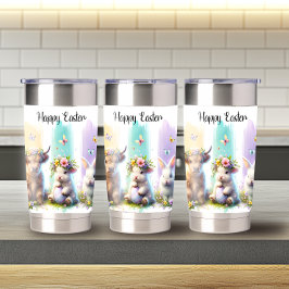 シックなブラシストロークイースターハイランドカウズ20oz 保温保冷タンブラー