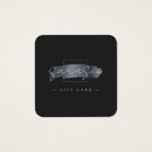 シックなブラシストロークエレガントブラックギフト証明書 (正面)