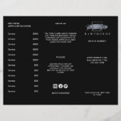 シックなブラシストロークサロン価格リストサービスメニュー (正面)