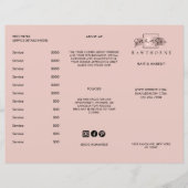 シックなブラシストロークサロン価格リストサービスメニュー (正面)