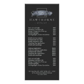 シックなブラシストロークサロン価格リストサービモダンス ラックカード (正面)