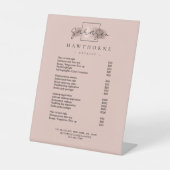 シックなブラシストロークサロン価格リストサービモダンス 台座サイン (正面)