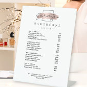 シックなブラシストロークサロン価格リストサービモダンス 台座サイン