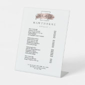 シックなブラシストロークサロン価格リストサービモダンス 台座サイン (正面)