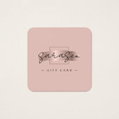 シックなブラシストロークバラ金ゴールドギフト証明書カード (正面)