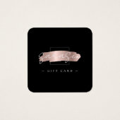 シックなブラシストロークバラ金ゴールドブラックギフト証明書 (正面)