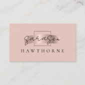 シックなブラシストロークフェイクバラ金ゴールドソーシャルメディアアイコン 名刺 (正面)