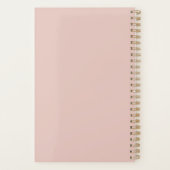 シックなブラシストロークフェイクバラ金ゴールドモノグラエレガントム プランナー手帳 (裏面)