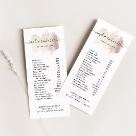 シックなブラシストローク |サロン価格表サービス ラックカード