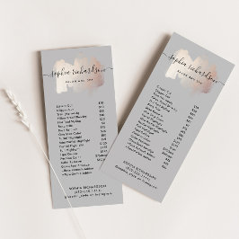 シックなブラシストローク |サロン価格表サービス ラックカード