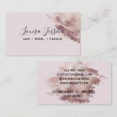 シックなブラシストローク | フェイク金ゴールド 名刺 (正面/裏面)