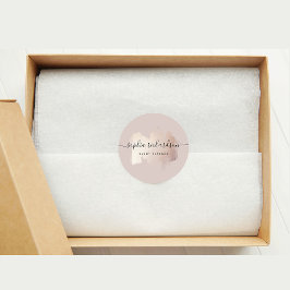 シックなブラシストローク |中性フェイクバラのバラ金ゴールド ラウンドシール