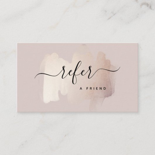 シックなブラシストローク |中性フェイクバラのバラ金ゴールド 紹介カード (正面)