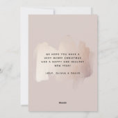 シックなブラシストローク | 明るい結婚したフォトアーチ シーズンカード (裏面)