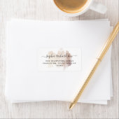 シックなブラシストローク |白フェイクのバラ金ゴールド ラベル (インサイチュ)