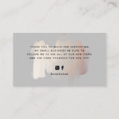 シックなブラシストローク | Small Businessありがとうございました 名刺 (裏面)