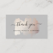 シックなブラシストローク | Small Businessありがとうございました 名刺 (正面)